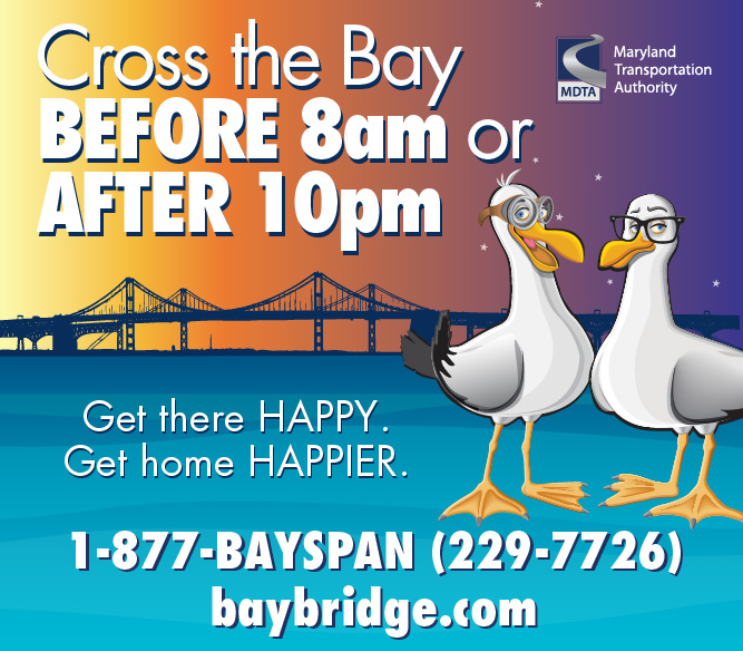 Cross the Bay Before 8am or after 10pm