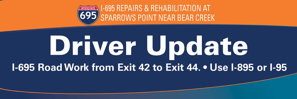 I-695 Repairs and Rehabilitation at Sparrows Point Near Bear Creek