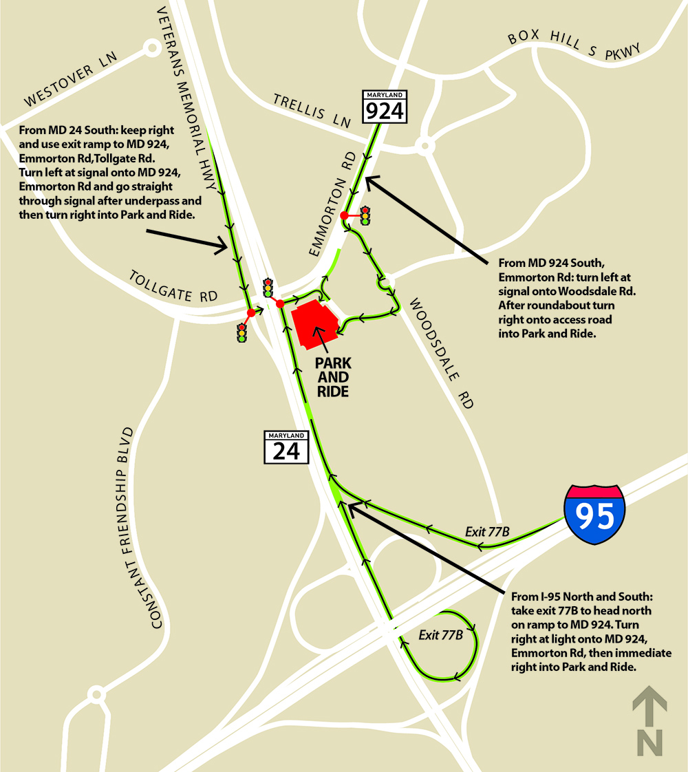 Park and Ride Project map