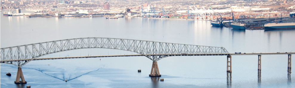 Archive Key Bridge Image from the air.