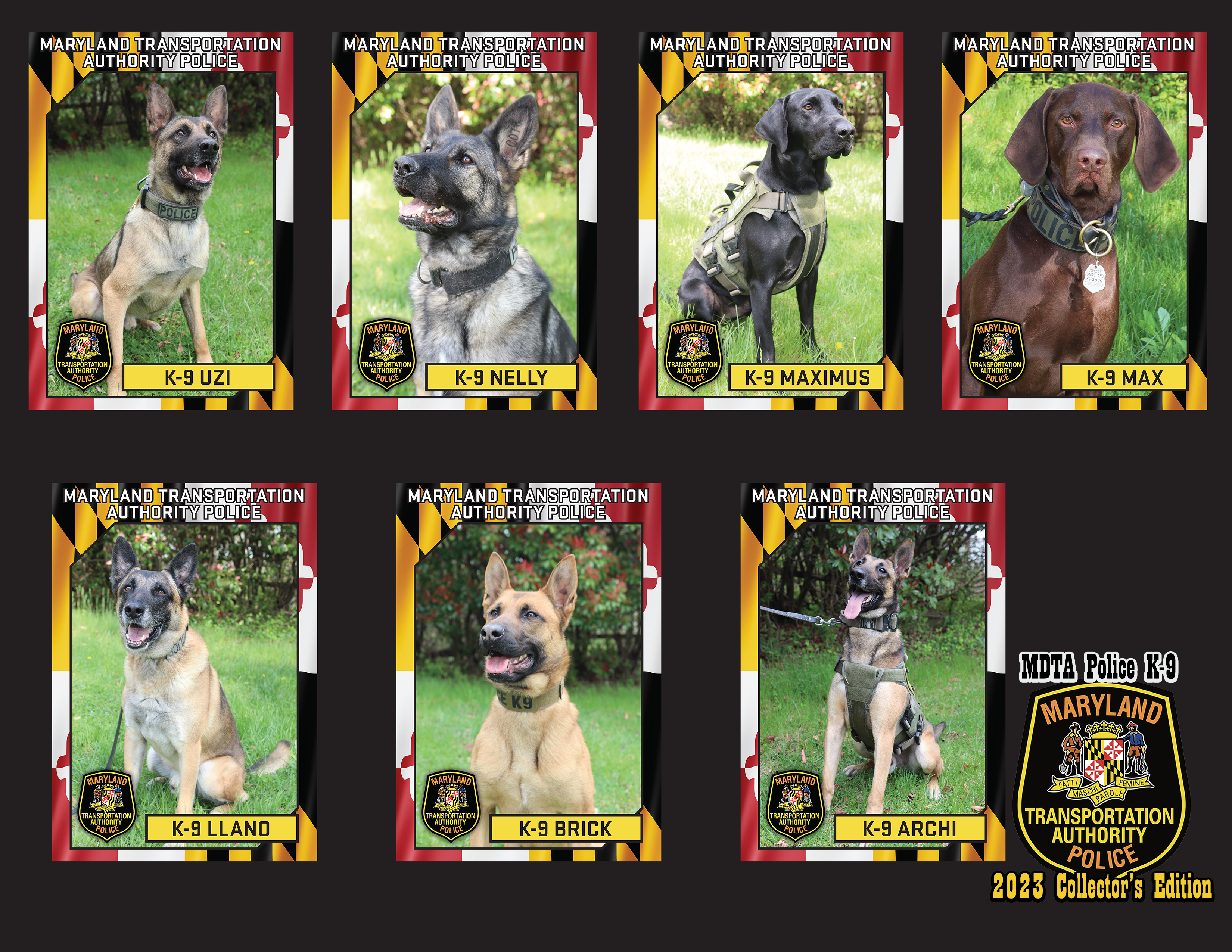 MDTA POLICE RELEASE NEW COLLECTIBLE K-9 CARDS | MDTA