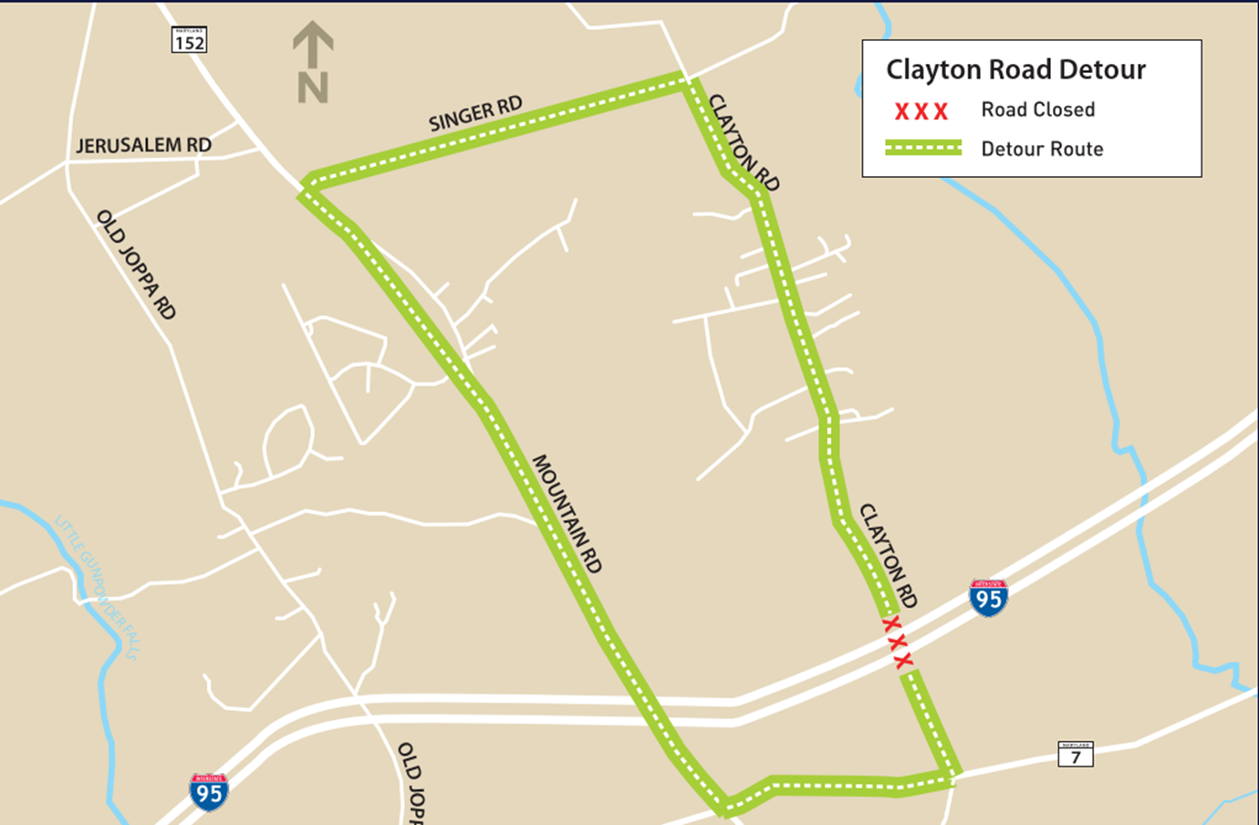 Clayton Road Overpass MDTA   Claytonmap1 