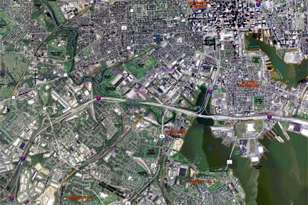 I-95 Carroll Camden Access Map