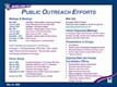Public Outreach Efforts
