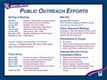 Public Outreach Efforts